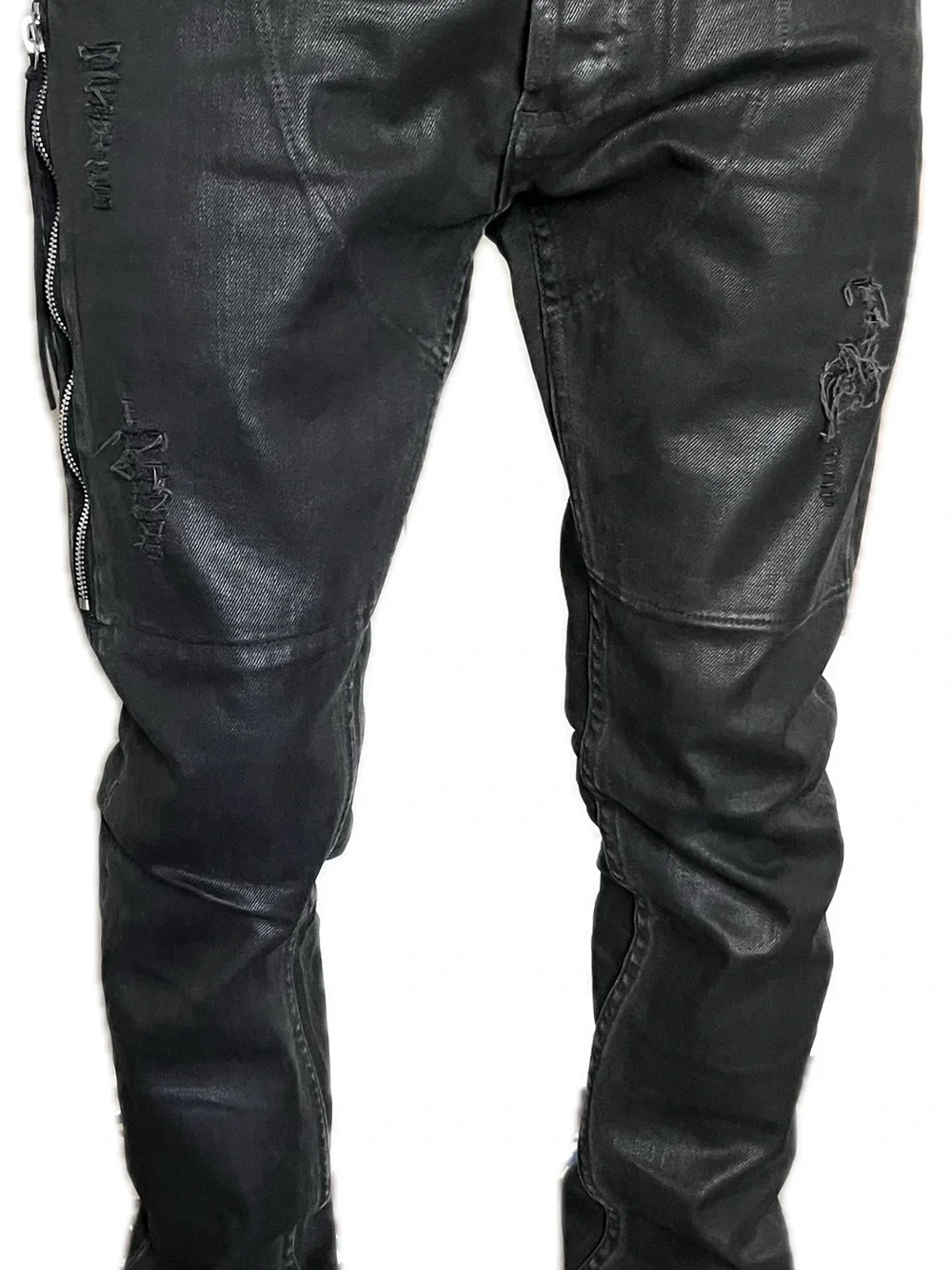 NWOT mr. completely  Black Slim Jeans - Classic Everyday Style distressed rare